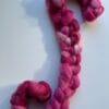Hand-dyed German Merino Roving 25 Micron in Raspberry Pink.