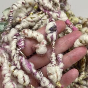 Aubergine – Slub Yarn in Purple and Green for Pooling Projects