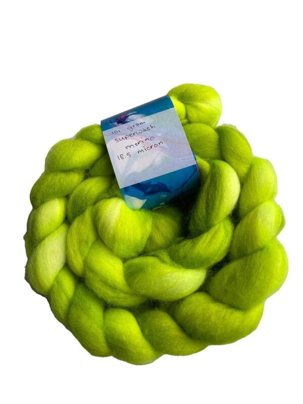 Superwash Merino lontwol – Radioactief groen
