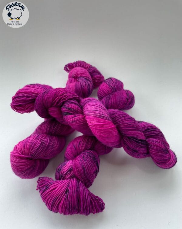 Berry Juice – Bright Pink Hand-Dyed Single-Ply Sock Yarn
