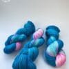 Hand-dyed Superwash Merino and Nylon Fingering Weight Yarn “Pino at the Fair”