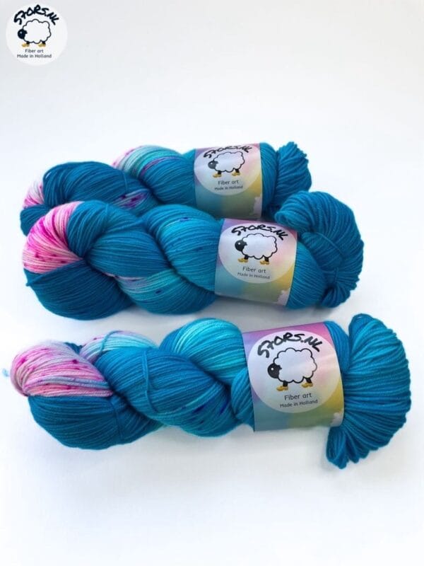 Hand-dyed Superwash Merino and Nylon Fingering Weight Yarn “Pino at the Fair”