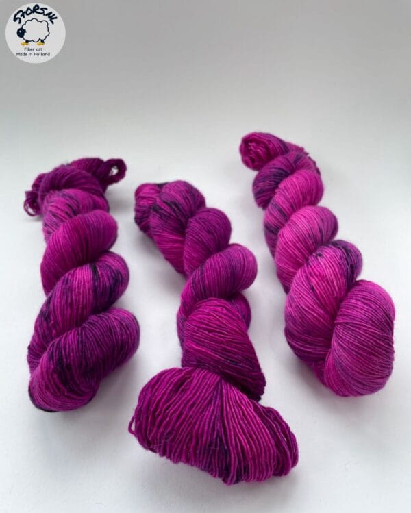 Berry Juice – Bright Pink Hand-Dyed Single-Ply Sock Yarn