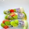 Merino yarn "It's not easy being green, orange and blue"