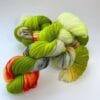 Merino yarn "It's not easy being green, orange and blue"