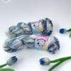 Hand-dyed Superwash Merino and Nylon Yarn. Delft