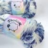 Hand-dyed Superwash Merino and Nylon Yarn. Delft