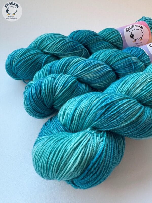 Hand-dyed Superwash Merino/Nylon Yarn “Pauw 2”