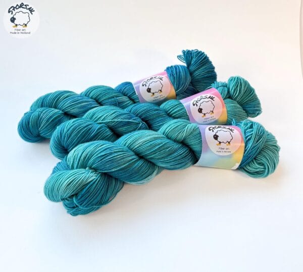 Hand-dyed Superwash Merino/Nylon Yarn “Pauw 2”