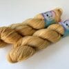Semi solid superwash Merino yarn ‘Straw’.