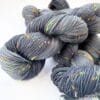 Hand-dyed Merino Yarn with Neon Tweed Effect. 'Steel Grey'.