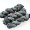 Hand-dyed Merino Yarn with Neon Tweed Effect. 'Steel Grey'.