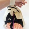 Japanese Knot Bag, with a Cat, on a Ball of Wool.