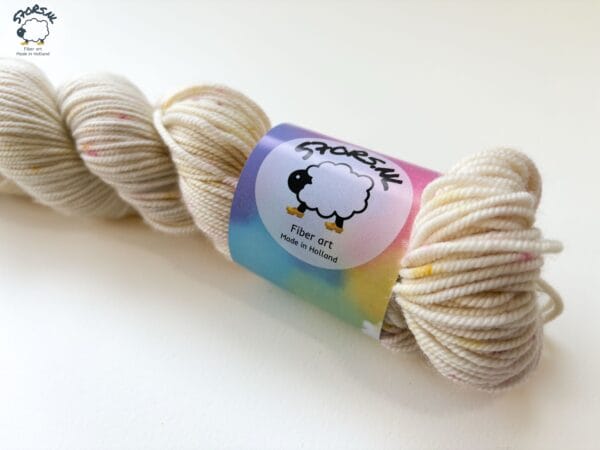 Cupid's Cheeks - Hand-Dyed Merino Yarn in Soft White with Speckles