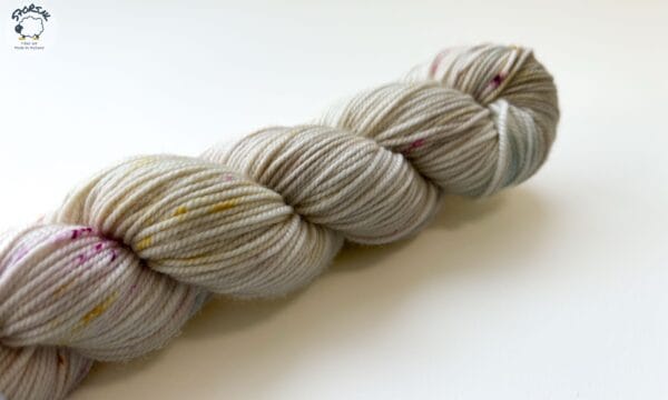 Cupid's Cheeks - Hand-Dyed Merino Yarn in Soft White with Speckles