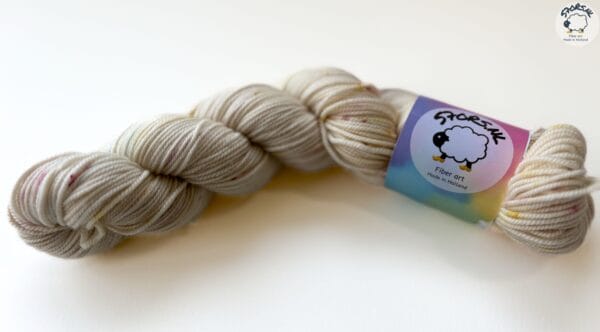 Cupid's Cheeks - Hand-Dyed Merino Yarn in Soft White with Speckles