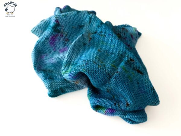 Met de hand geverfde Sock blank Aqua