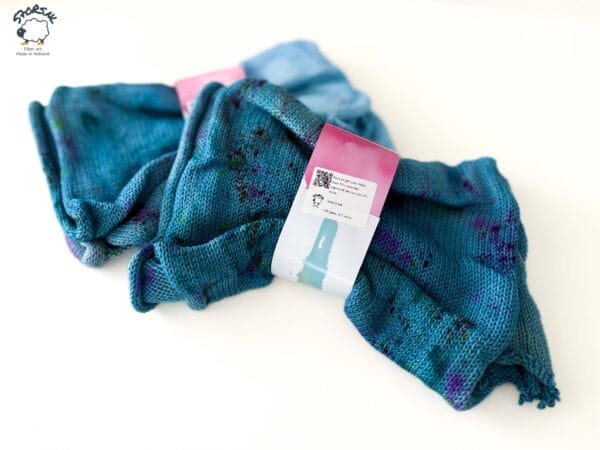 Met de hand geverfde Sock blank Aqua