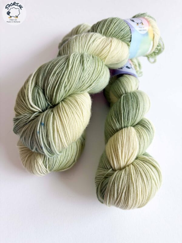1E5B5449-0525-42BB-A7F7-036E6DB5623B Pistache – Handgeverfd sokkengaren in zachte groentinten