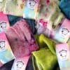 Met de hand geverfde Sock blank Aqua