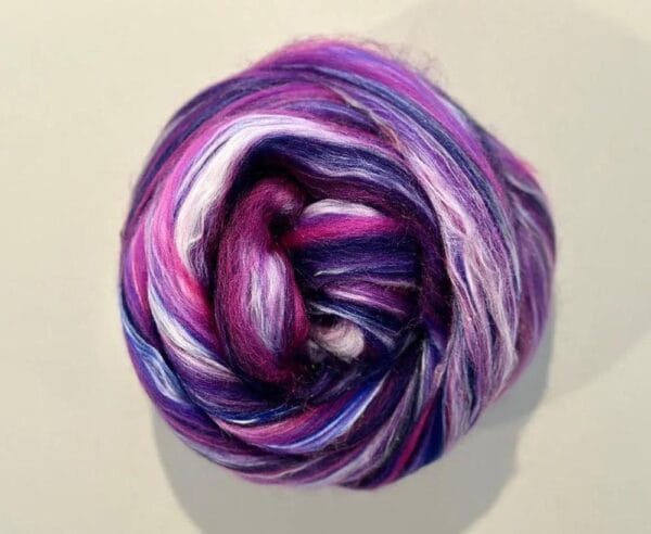 Merino with Mulberry Silk Roving – Electro Lights