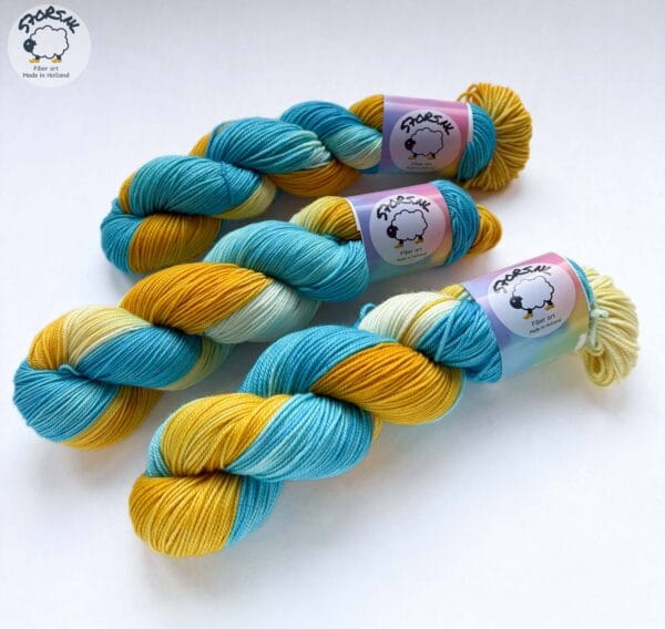 Wintermorgen, frisse start in blauw en goud