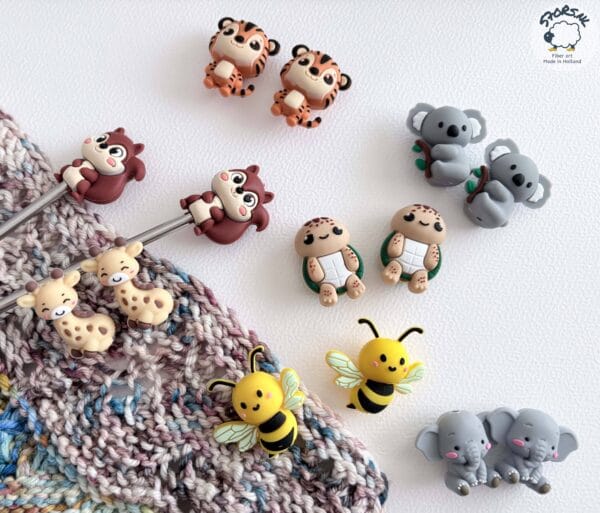 606E1C6F-F320-47D3-95A8-0C4179316875 “Knitting Buddies” Needle Stoppers