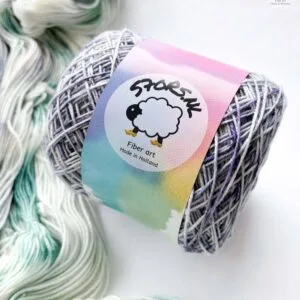 Magic Ball Morning Mist, hand-dyed yarn story cake