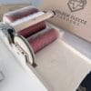 notion-4-safe New Golden Fleece drum carder next to its packaging in the studio.
