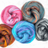 The Plantae Collection met vijf bundels kleurrijke bamboevezel van World of Wool.