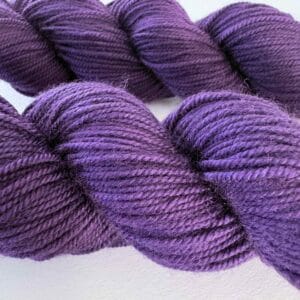 1F29429F-BC48-4603-BF58-5B43E7BB7087.jpeg Deep Purple hand-dyed dark purple semi-solid yarn – full skein